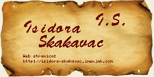 Isidora Skakavac vizit kartica